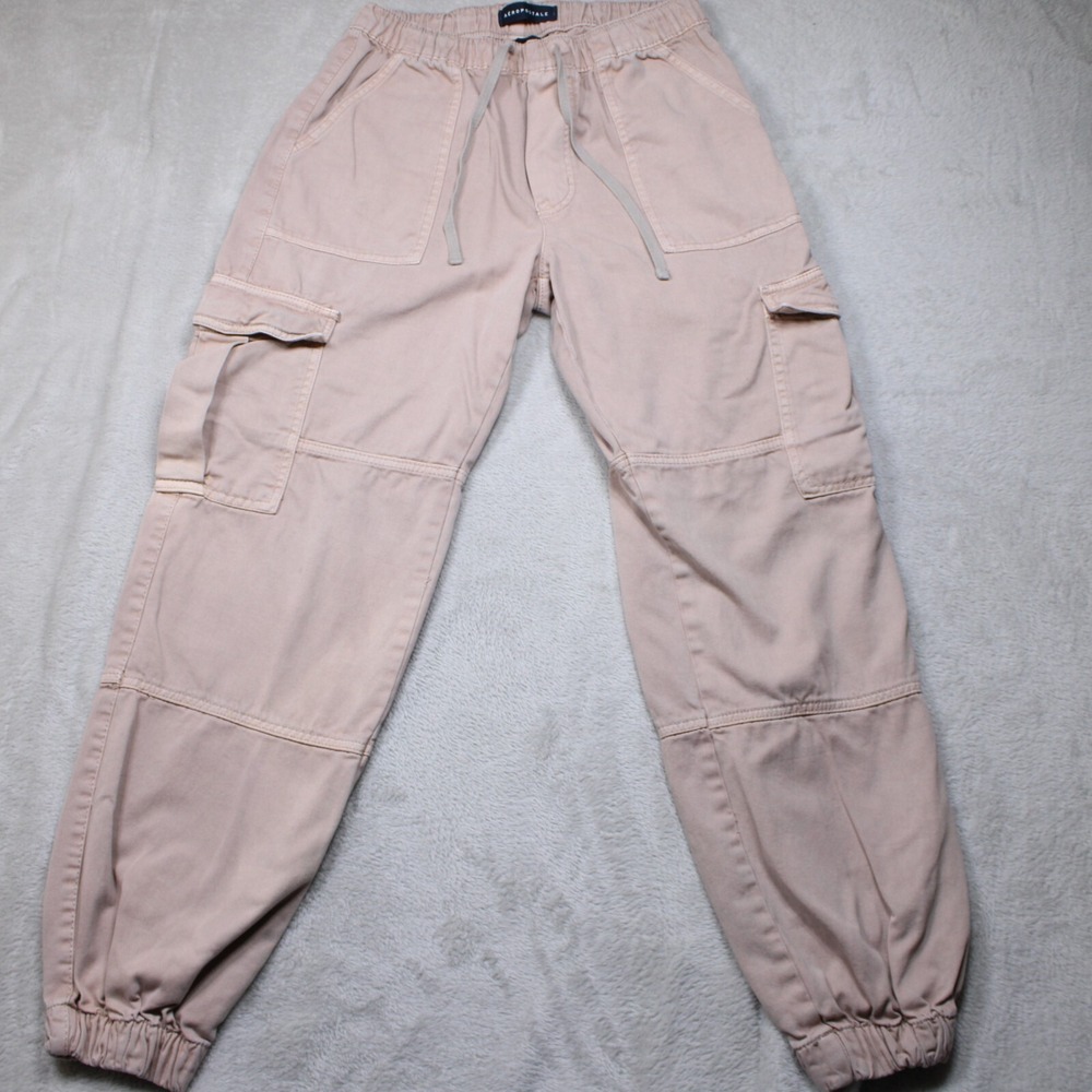 Aeropostale Pants Womens Small Pink Baggy Cargo Drawstring Runners Hiking Jogger
